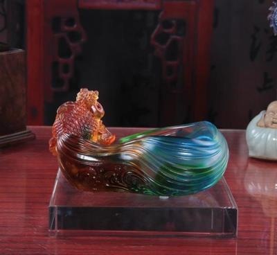 琉璃坊魚果碟 古法琉璃家飾工藝品，商務禮品優選